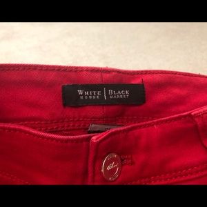 Slim Red Crop Jeans